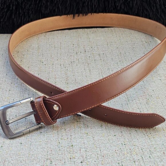 Handmade Men Waistband Genuine Leather Brown Pin Buckle Belt Size 42 inches NWT - Picture 10 of 10